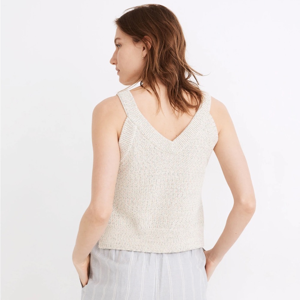 ❌SOLD❌Madewell Rainbow Marled Wakefield Button-Front Sweater Tank Size S - Picture 2 of 12